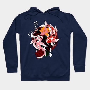 Yakuza Japanese tattoos, koi fish pond, floral water original Hoodie